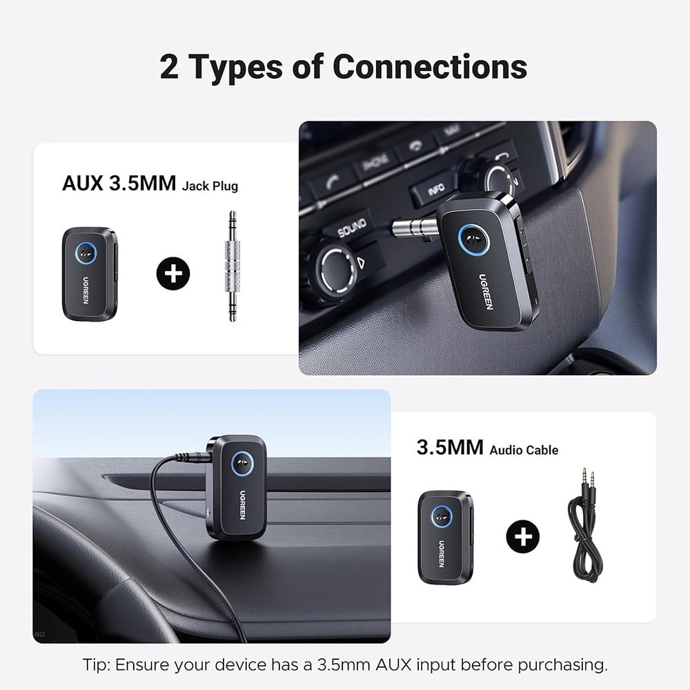 Modulator Audio Ugreen CM596, Bluetooth 5.3, Jack 3.5mm, Microfon