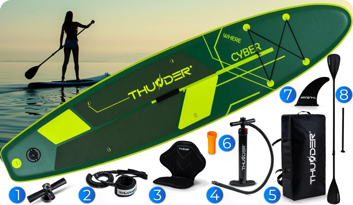 Set placa gonflabila Stand Up PaddleBoard Thunder CYBER, 320x75