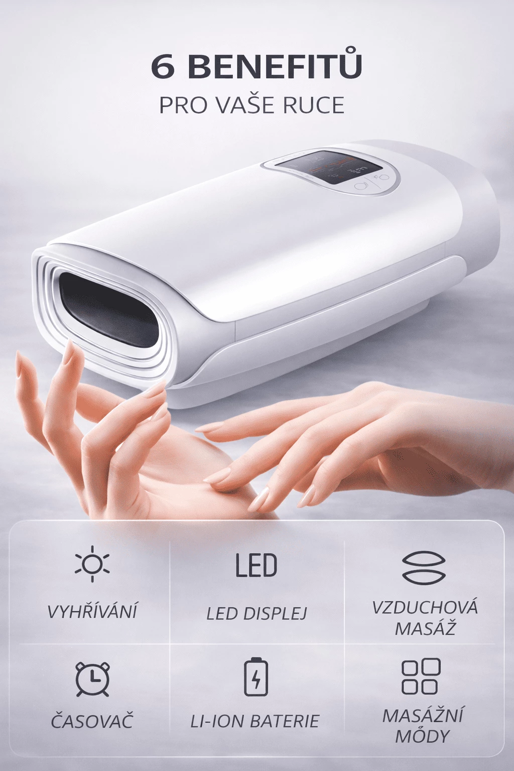 Aparat de masaj electric pentru maini ZENET ZET-703, masajer maini