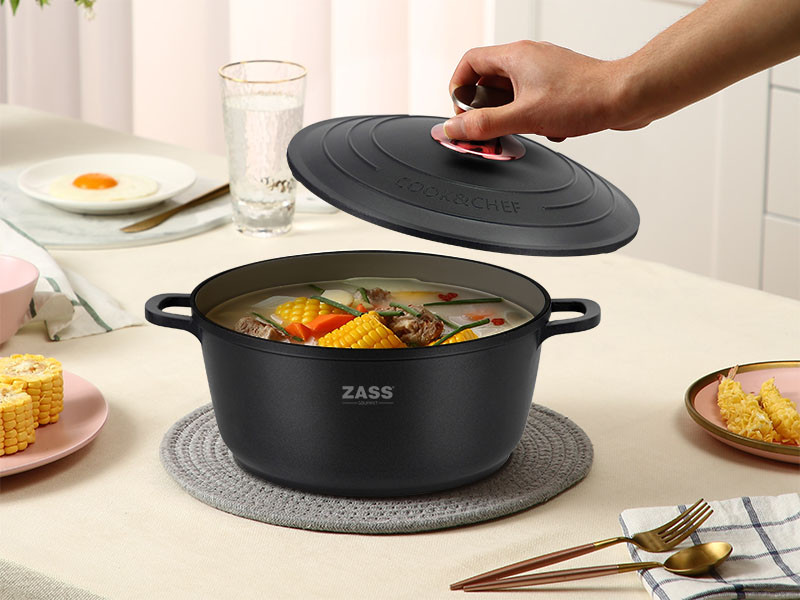 Set oale de inalta calitate din aluminiu Zass Gourmet ZG-ACS 01,Negru